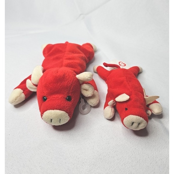 Ty Other - Vintage Chicago BULLS Beanie Babies SNORT and Teenie SNORT, 1993 & 1996‎